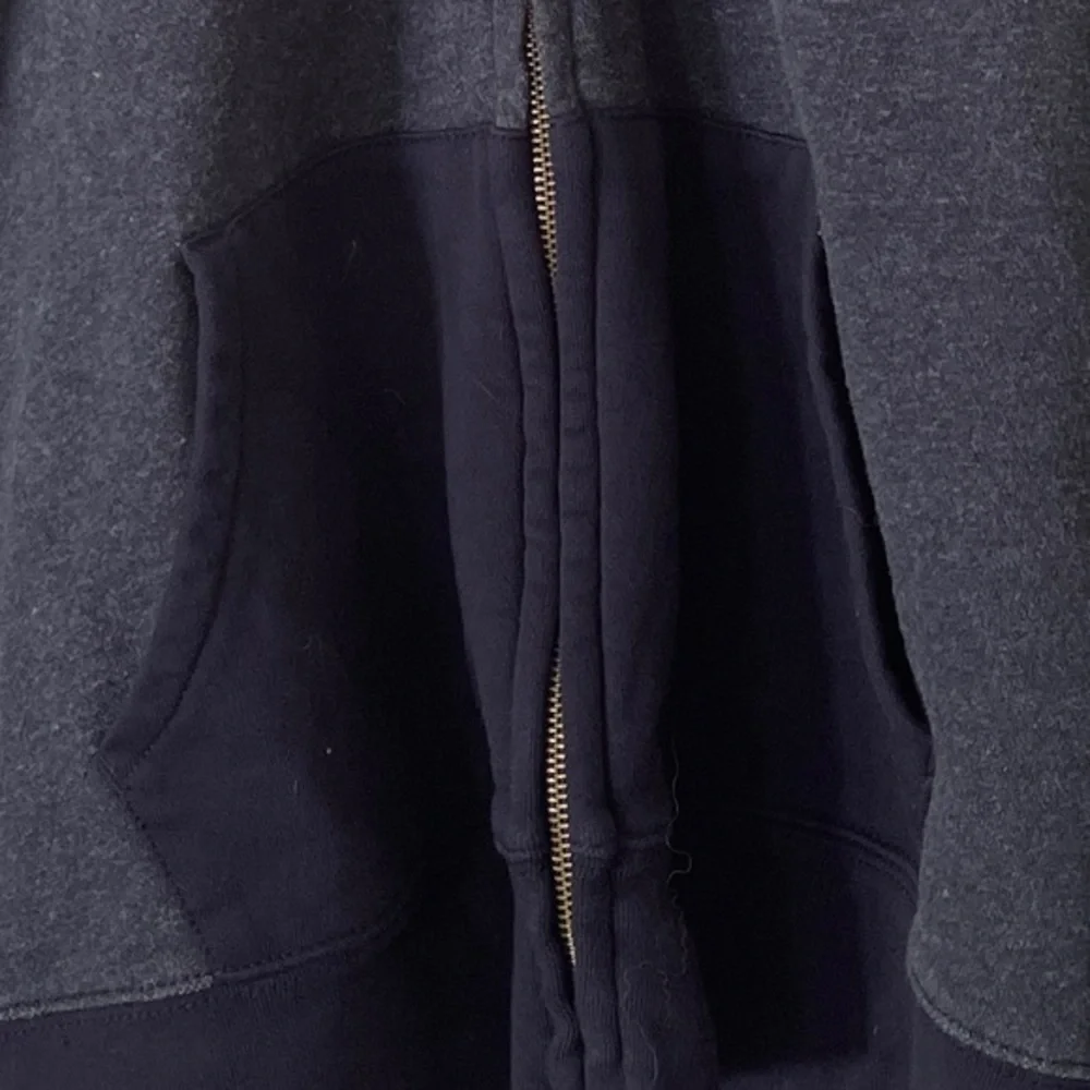 J. Crew Vintage‎ Fleece Full Zip Sweatshirt Navy Blue L